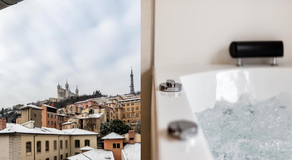 Sky'Room - Jacuzzi & Vue - Vieux Lyon Lião Exterior foto